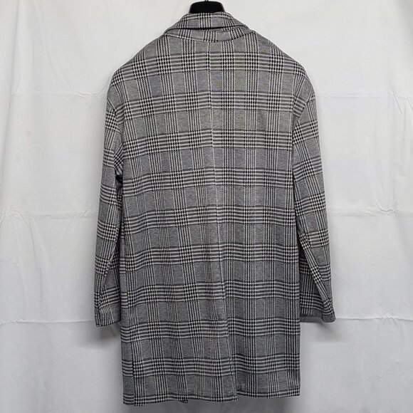 Love Tree Cardigan Sweater Tunic Womens Large Open Front Houndstooth Plaid - Picture 8 of 14